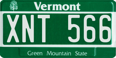 VT license plate XNT566