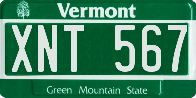 VT license plate XNT567