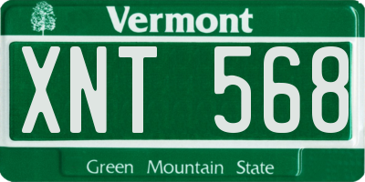 VT license plate XNT568