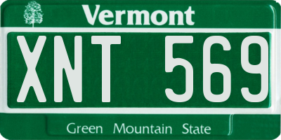 VT license plate XNT569