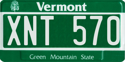 VT license plate XNT570