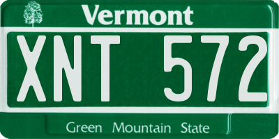 VT license plate XNT572