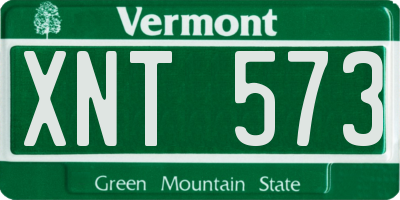 VT license plate XNT573