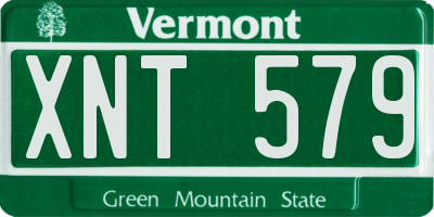 VT license plate XNT579