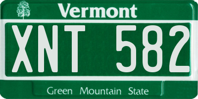 VT license plate XNT582
