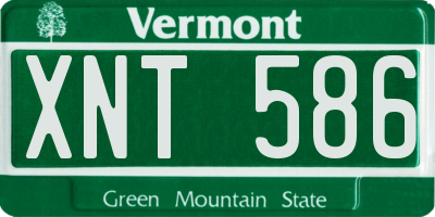 VT license plate XNT586