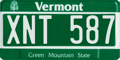 VT license plate XNT587