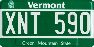 VT license plate XNT590