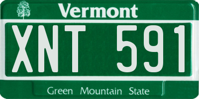 VT license plate XNT591