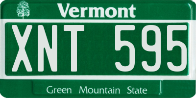 VT license plate XNT595