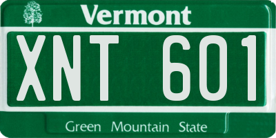VT license plate XNT601