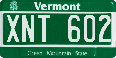 VT license plate XNT602