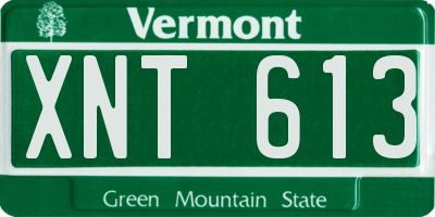VT license plate XNT613