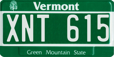 VT license plate XNT615