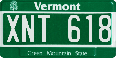 VT license plate XNT618