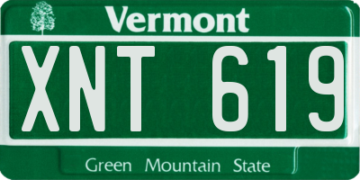 VT license plate XNT619