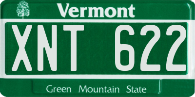 VT license plate XNT622