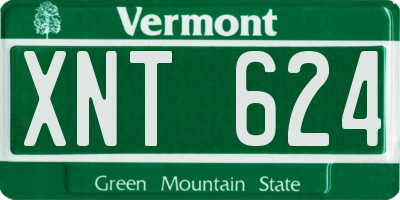 VT license plate XNT624
