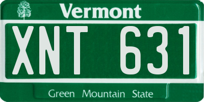 VT license plate XNT631