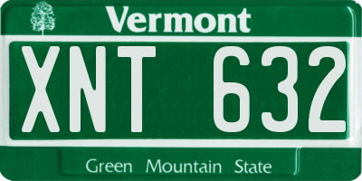 VT license plate XNT632