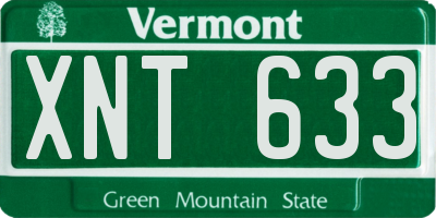VT license plate XNT633
