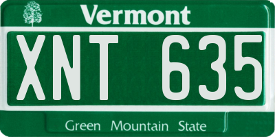 VT license plate XNT635