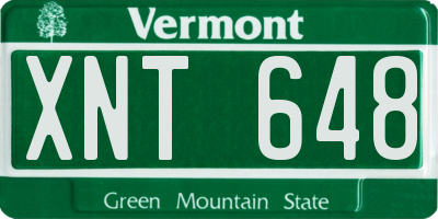 VT license plate XNT648