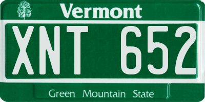 VT license plate XNT652