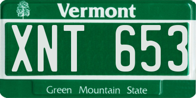 VT license plate XNT653