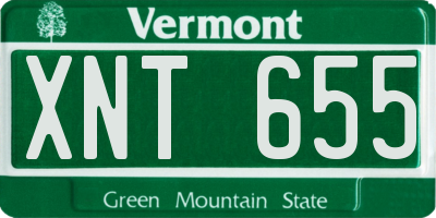 VT license plate XNT655