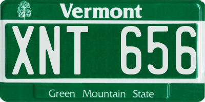 VT license plate XNT656