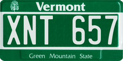 VT license plate XNT657
