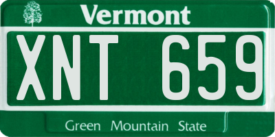 VT license plate XNT659