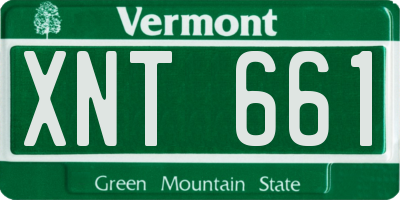 VT license plate XNT661