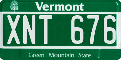VT license plate XNT676