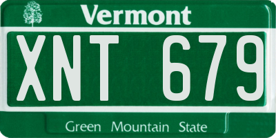 VT license plate XNT679