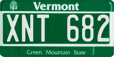 VT license plate XNT682