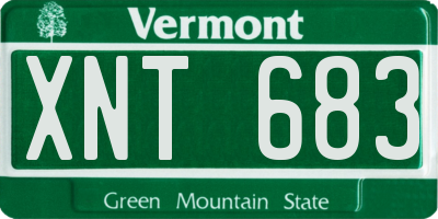 VT license plate XNT683