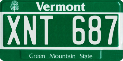 VT license plate XNT687