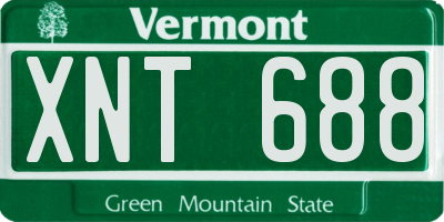 VT license plate XNT688
