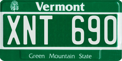 VT license plate XNT690