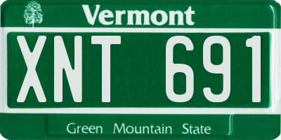VT license plate XNT691