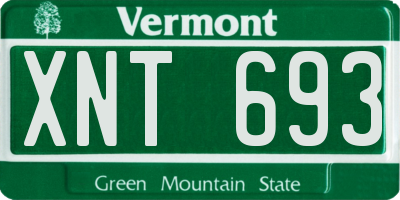 VT license plate XNT693