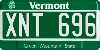 VT license plate XNT696
