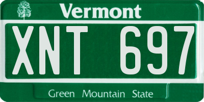 VT license plate XNT697