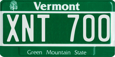 VT license plate XNT700