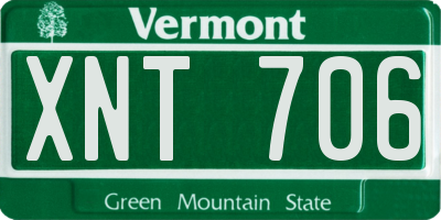 VT license plate XNT706