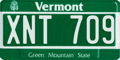 VT license plate XNT709