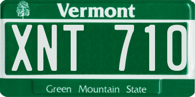 VT license plate XNT710
