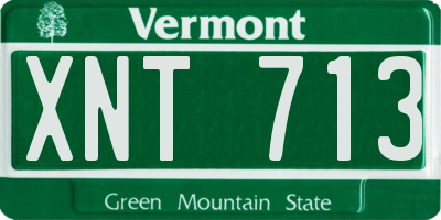 VT license plate XNT713